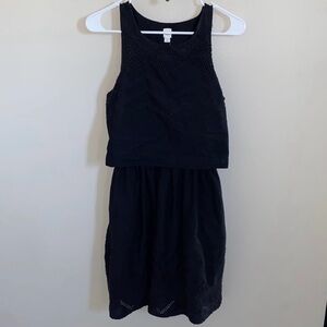 🖤 Gap Eyelet Embroidered Black Sleeveless Dress | Pockets | Size 2